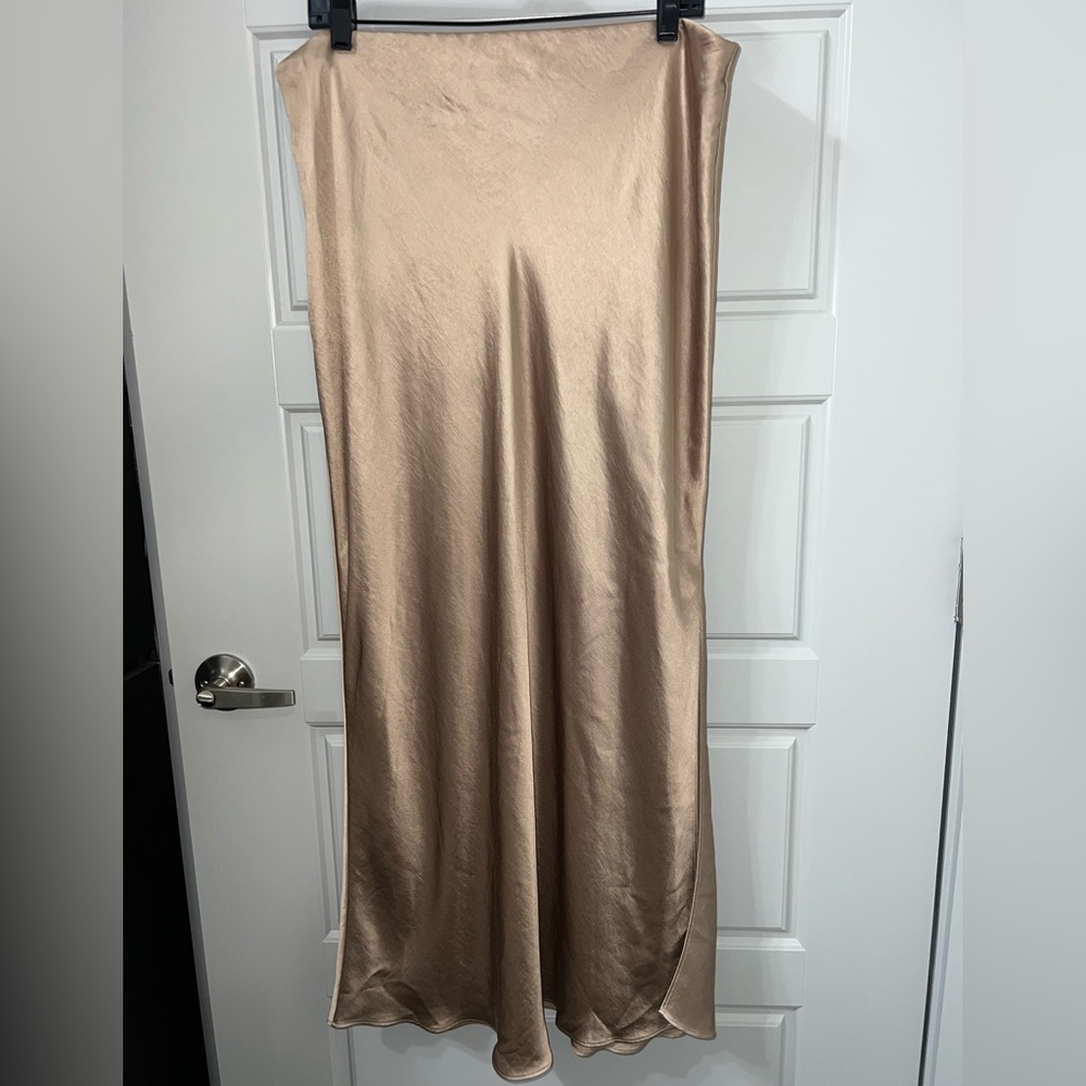 Madewell Satin Maxi Slip Skirt